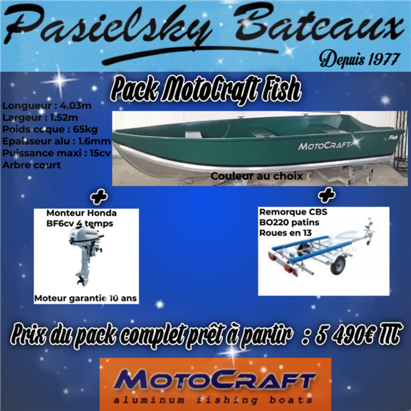 Pack barque de pêche MotoCraft 