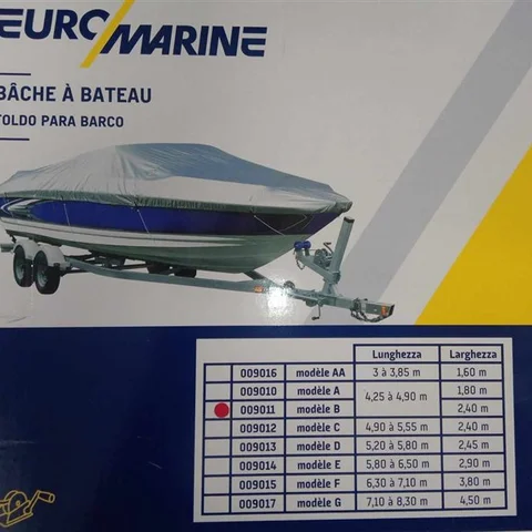 Bâche à bateau Modèle B - 4.25-4.90m X 2.40m 