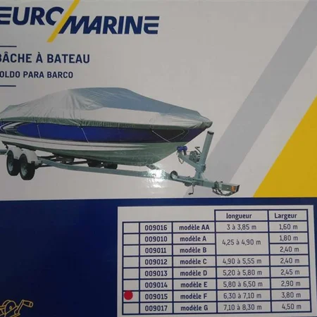 Bâche à bateau Modèle F - 6.30-7.10m X 3.80m  